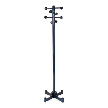 Porte-manteau italien moderne en bois émaillé vert foncé des années 1970