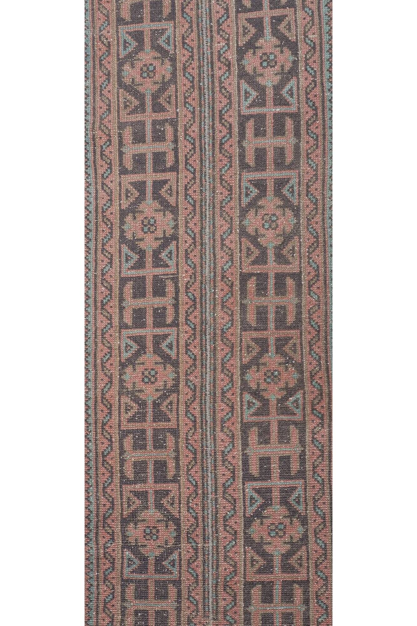 Vintage Turkish hallway rug 60x633 cm