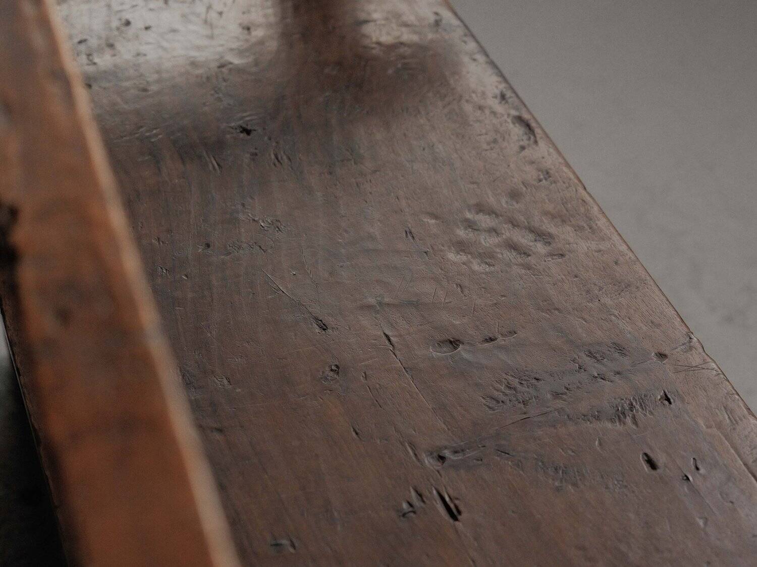 Carved solid wood bench-chest, 18th century
