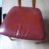 Leather and wood chair