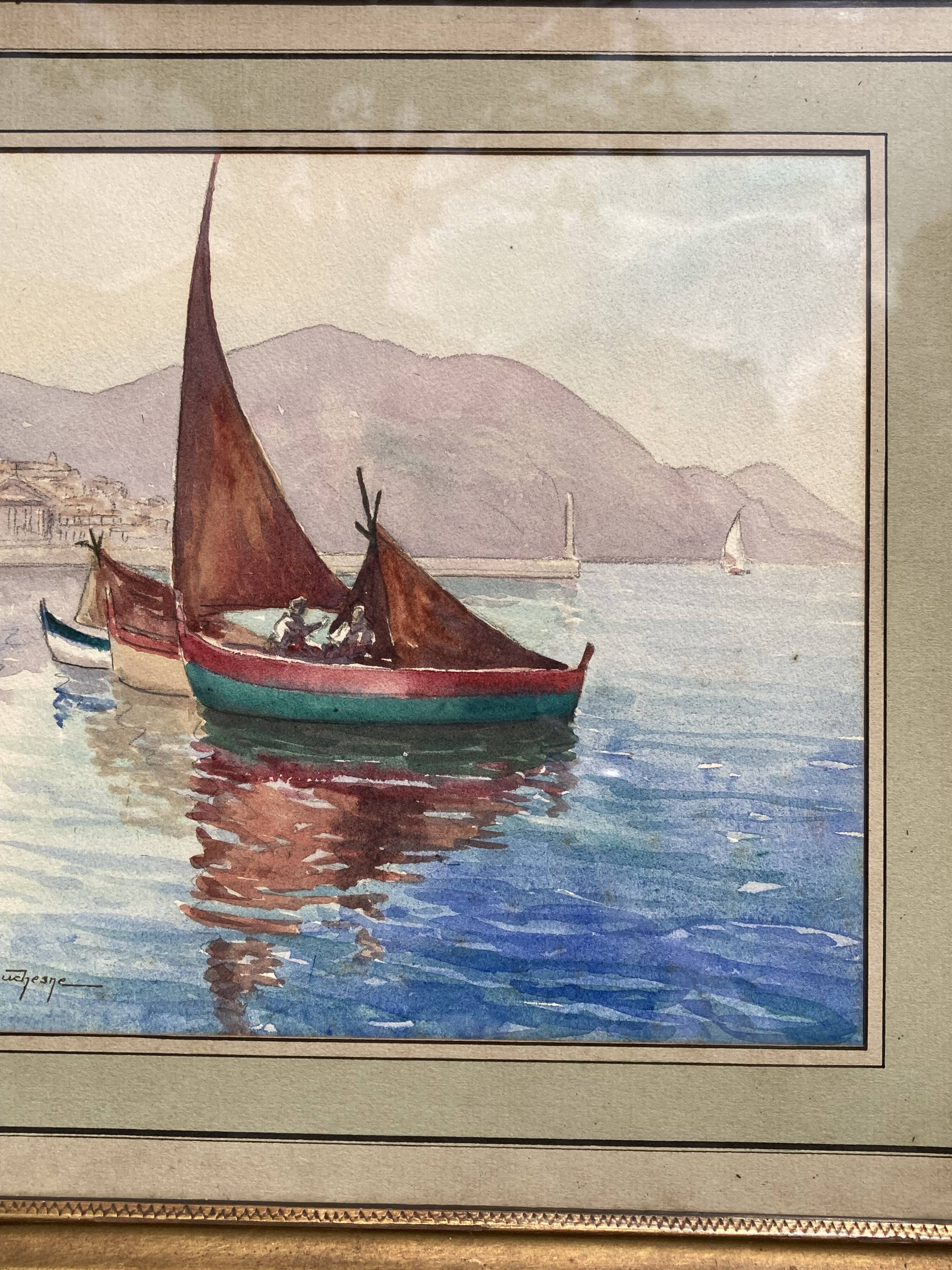 Geo Duchesne (20th century), Framed and signed marine