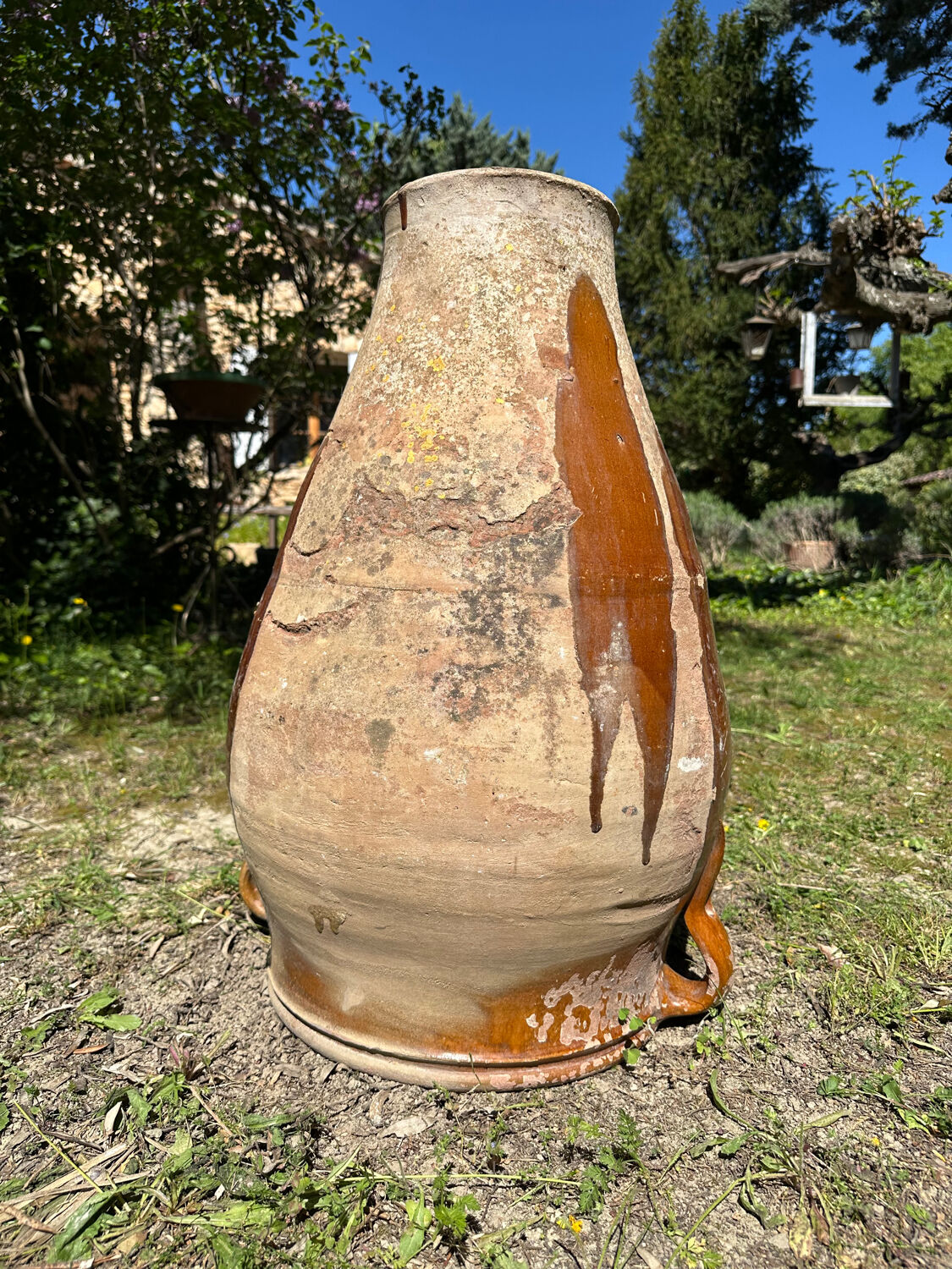 19th-century terracotta pottery jar