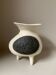 White stoneware vase
