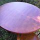Garden furniture wrought iron and wood table and 4 armchairs