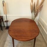 Teak round table, with extension, 1960