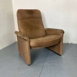 Fauteuil Modèle DS50 Mid-Century Brutaliste Moderniste en Cuir de de Sede, 1960s