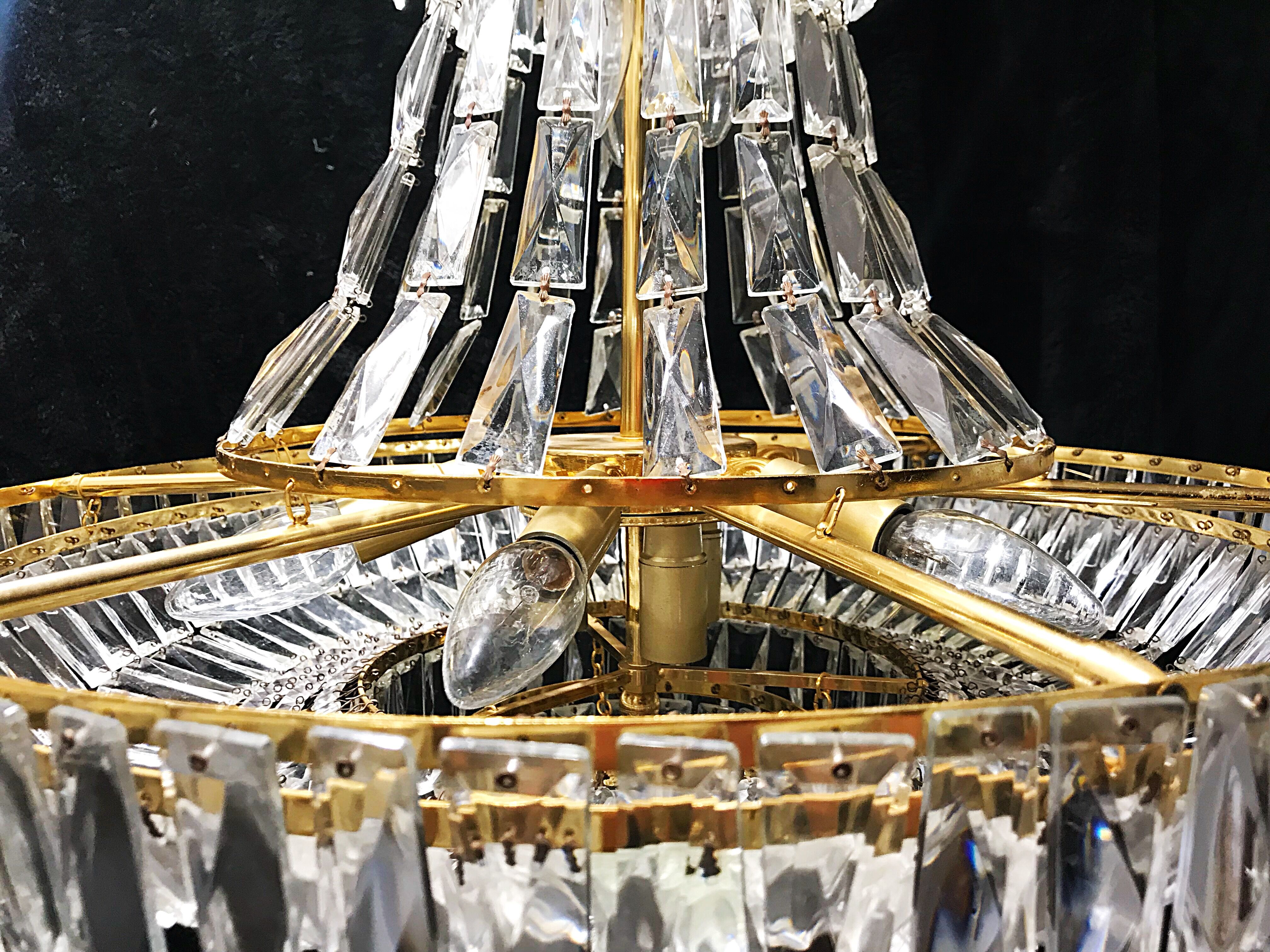 Murano crystal chandelier 1970