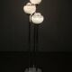 1970s Italian Murano Glass, Chrome and Marble Three-Light Floor Lamp