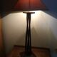 Lampe acajou pied sculpté
