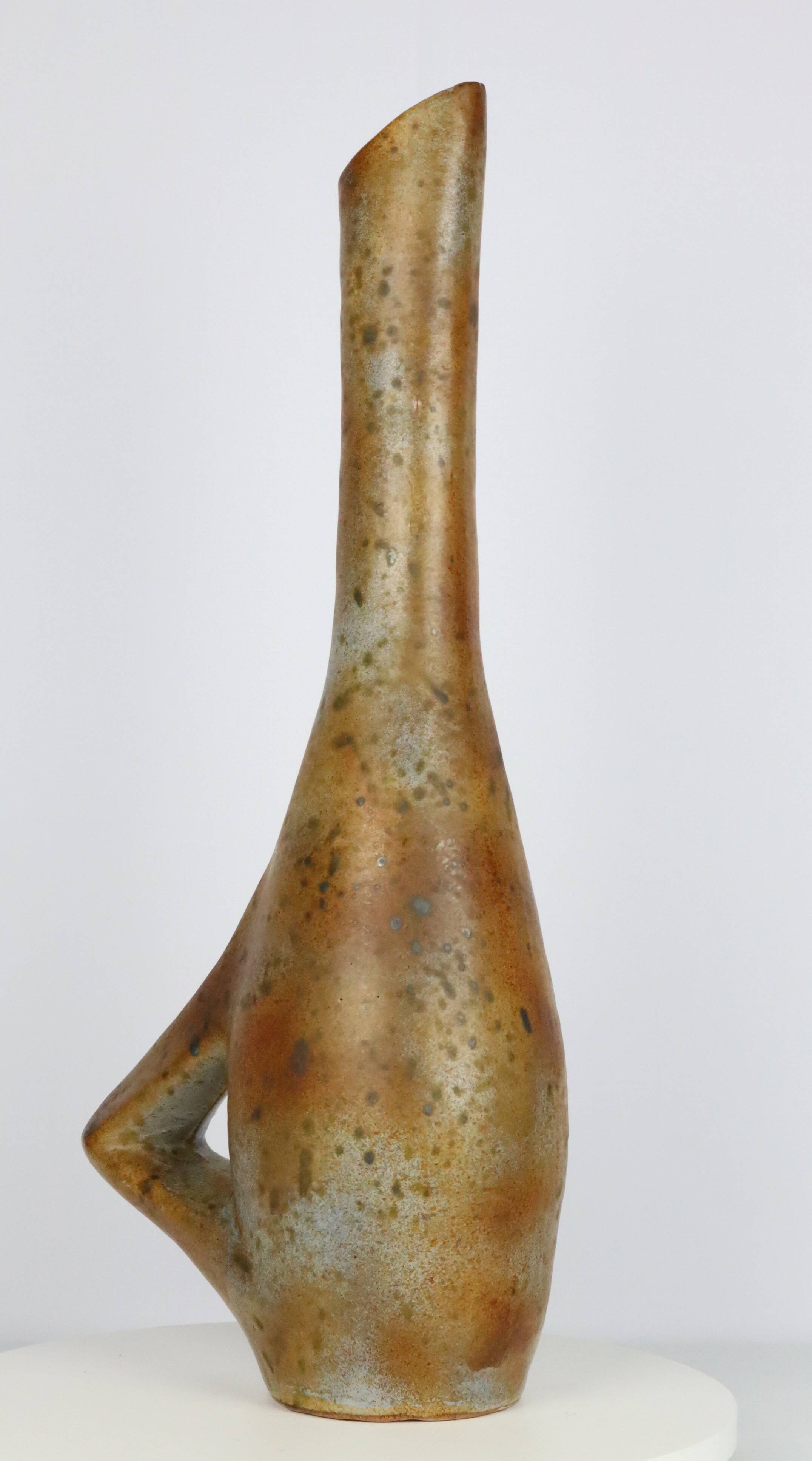 Ceramic vase by Agnès Escala Vallauris 1970