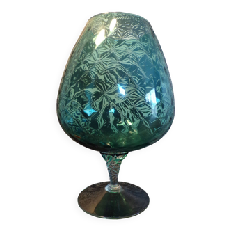 Blue empolied vase h=33cm