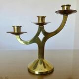 Modernist brass candle holder from the 70s