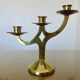 Modernist brass candle holder from the 70s