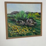 Swedish oil on canvas – “flowers” by lars "bjönni" andersson
