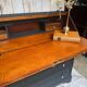 Wooden and black secretary desk