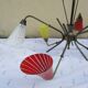 Chandelier vintage glass Tulip color 6 branches