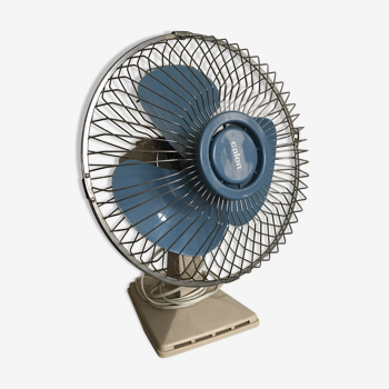 Vintage fan beige and blue Calor