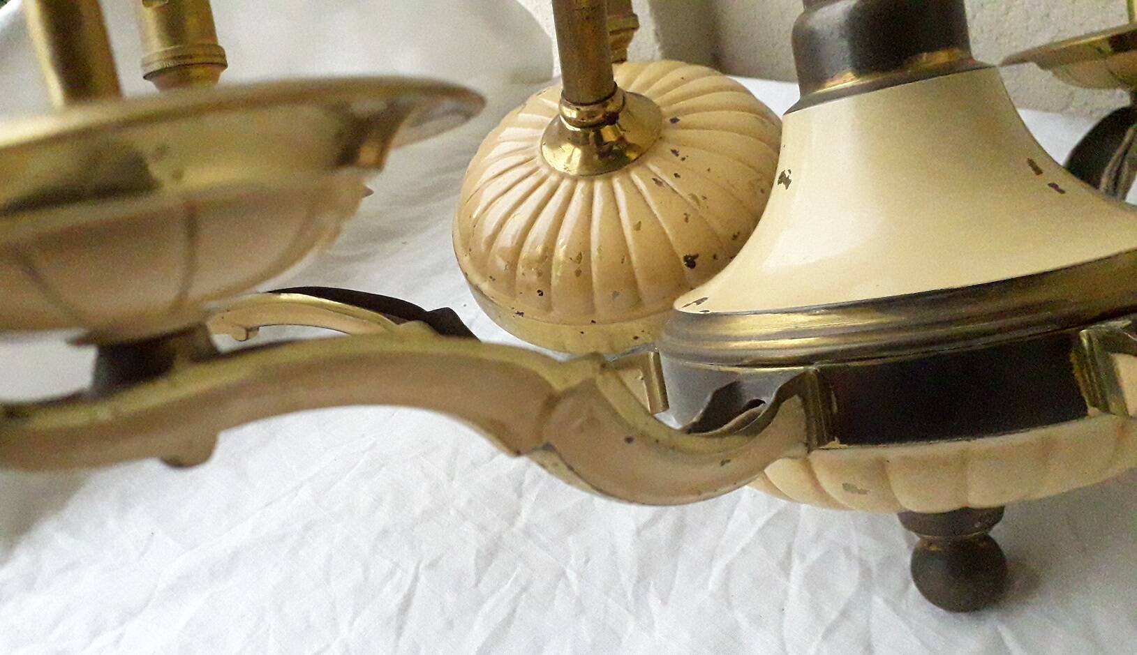 Bronze chandelier with 6 light arms