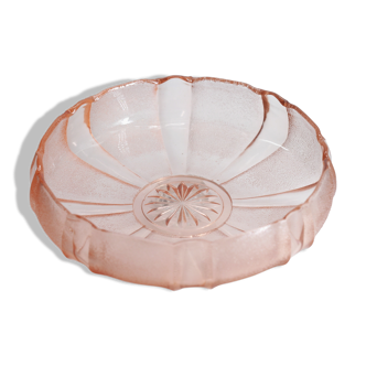 Old pink glass dish