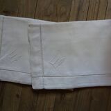 Pair of m monogrammed pillowcases