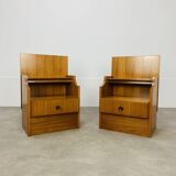 Pair of Scandinavian teak bedside tables, 1960s