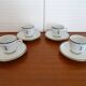 Bernardaud Limoges porcelain coffee service dolphin model - B & Cie - 4 people