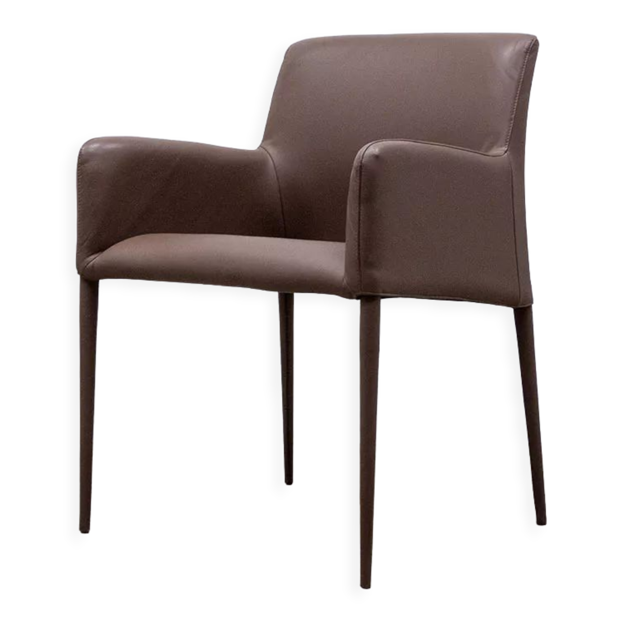 Chair 4 legs in brown leather