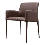 Chair 4 legs in brown leather