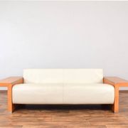 Italian Leather Sofa from Giorgetti, 1980s.