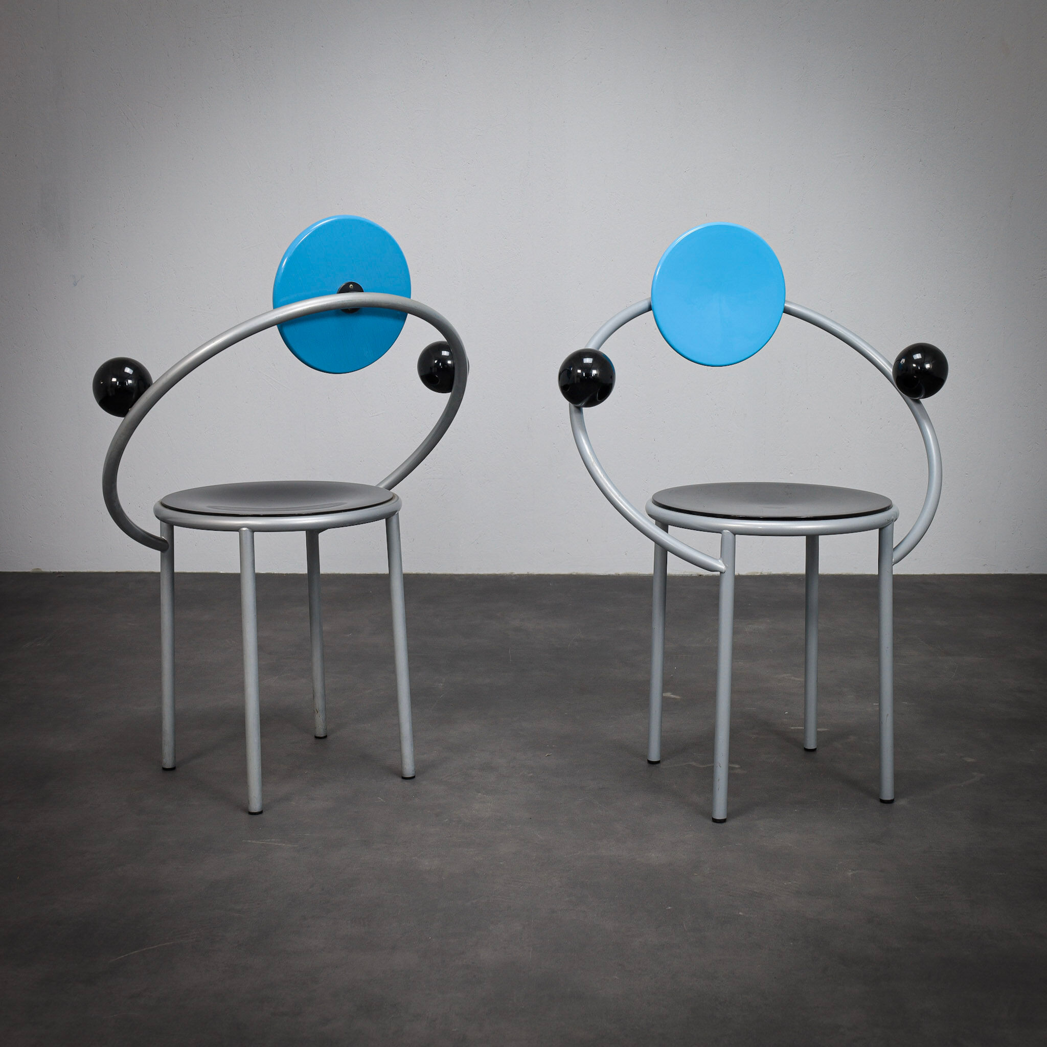 Pair of First Chairs by Michele De Lucchi for Memphis Milano, Italy, 1981