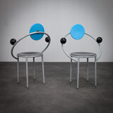 Pair of First Chairs by Michele De Lucchi for Memphis Milano, Italy, 1981