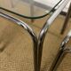 Vintage glass and chrome metal nesting tables