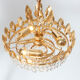 Brass chandelier with Palwa crystals 1960