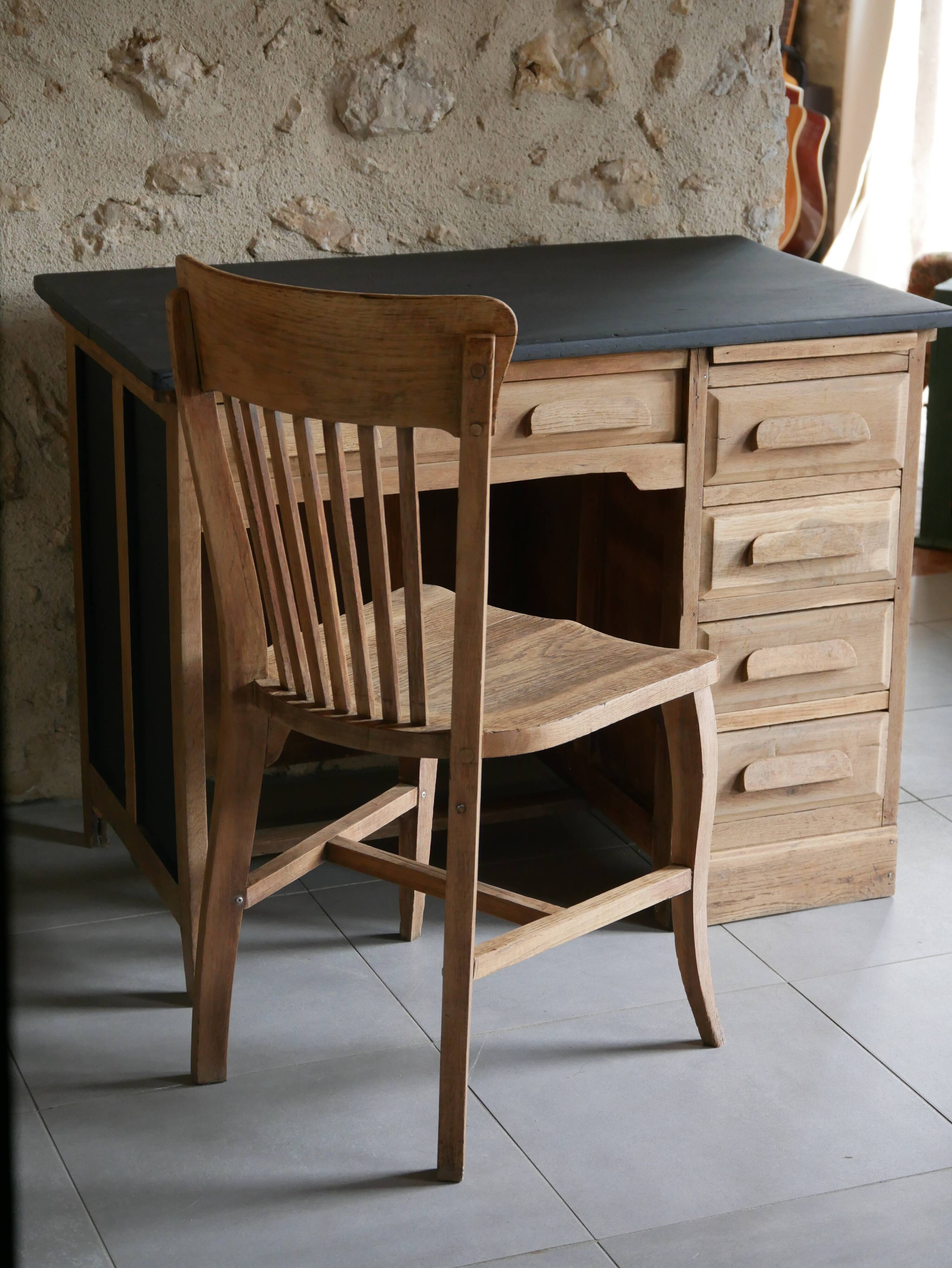 Desk and chair assembly