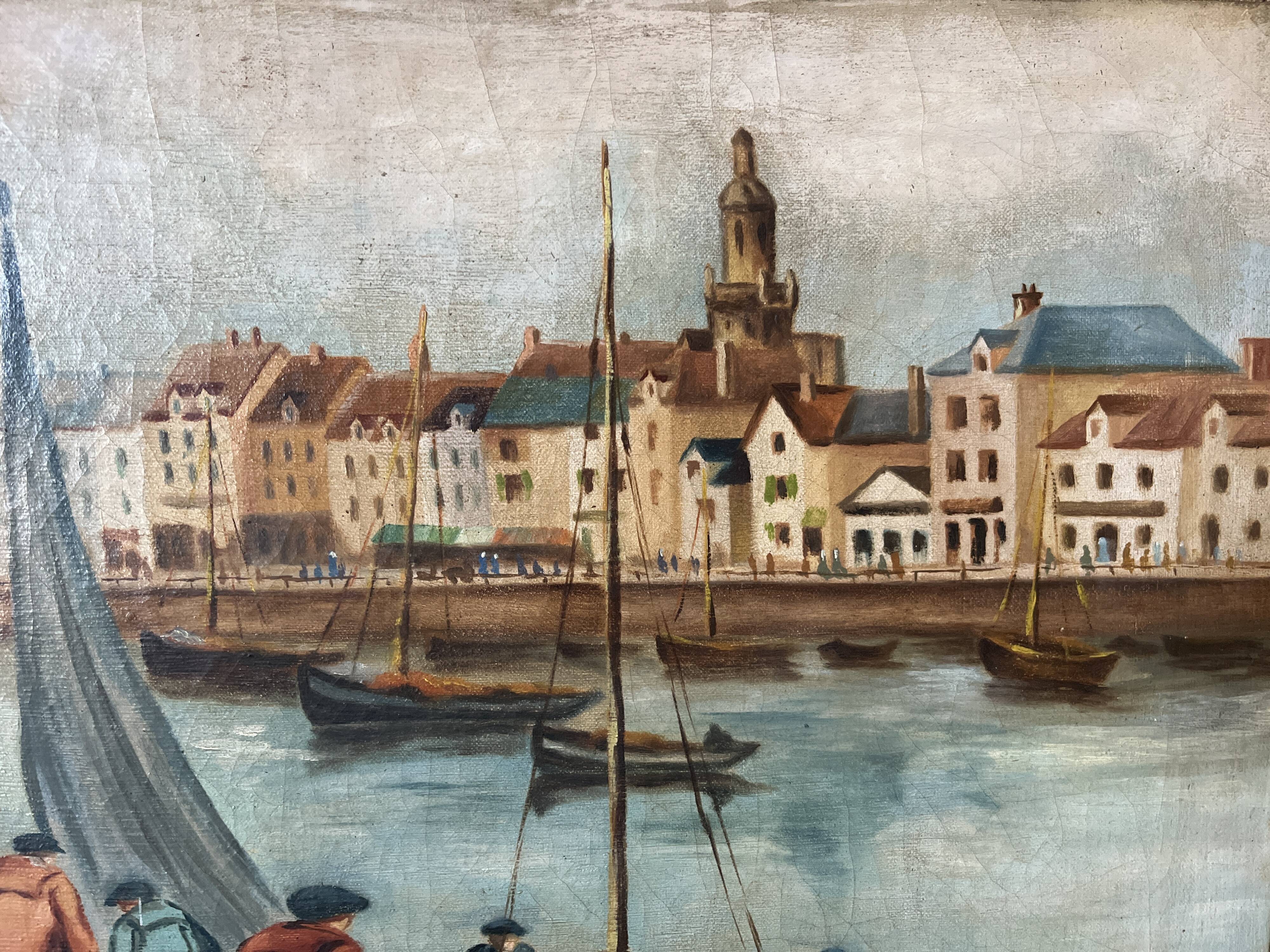 Old marine painting signed