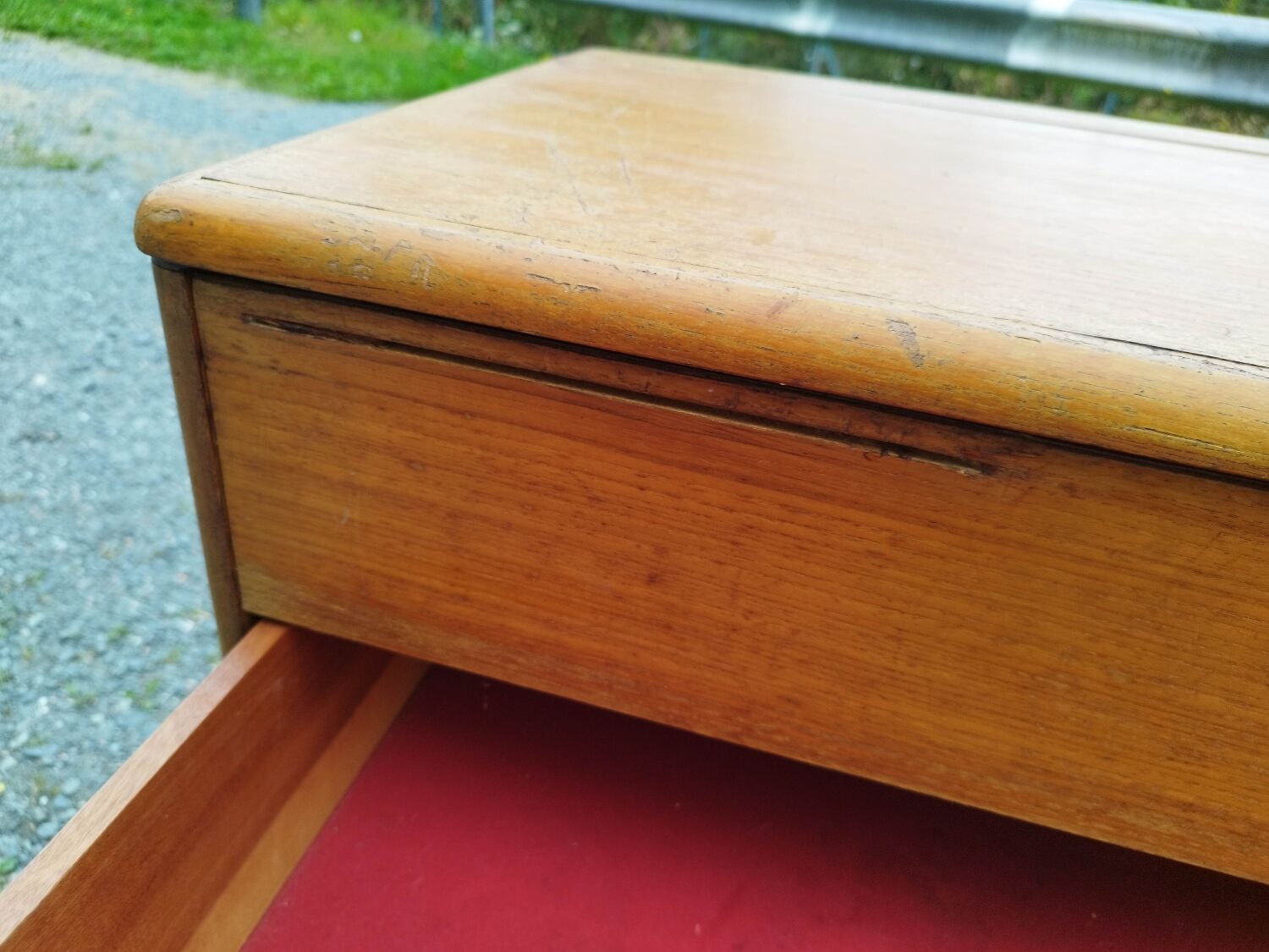 Scandinavian teak dressing table chest of drawers