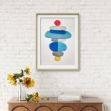 Geometric painting on paper