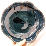 Spanish cup in midnight blue ceramic spotted with black by Ignacio Buxo