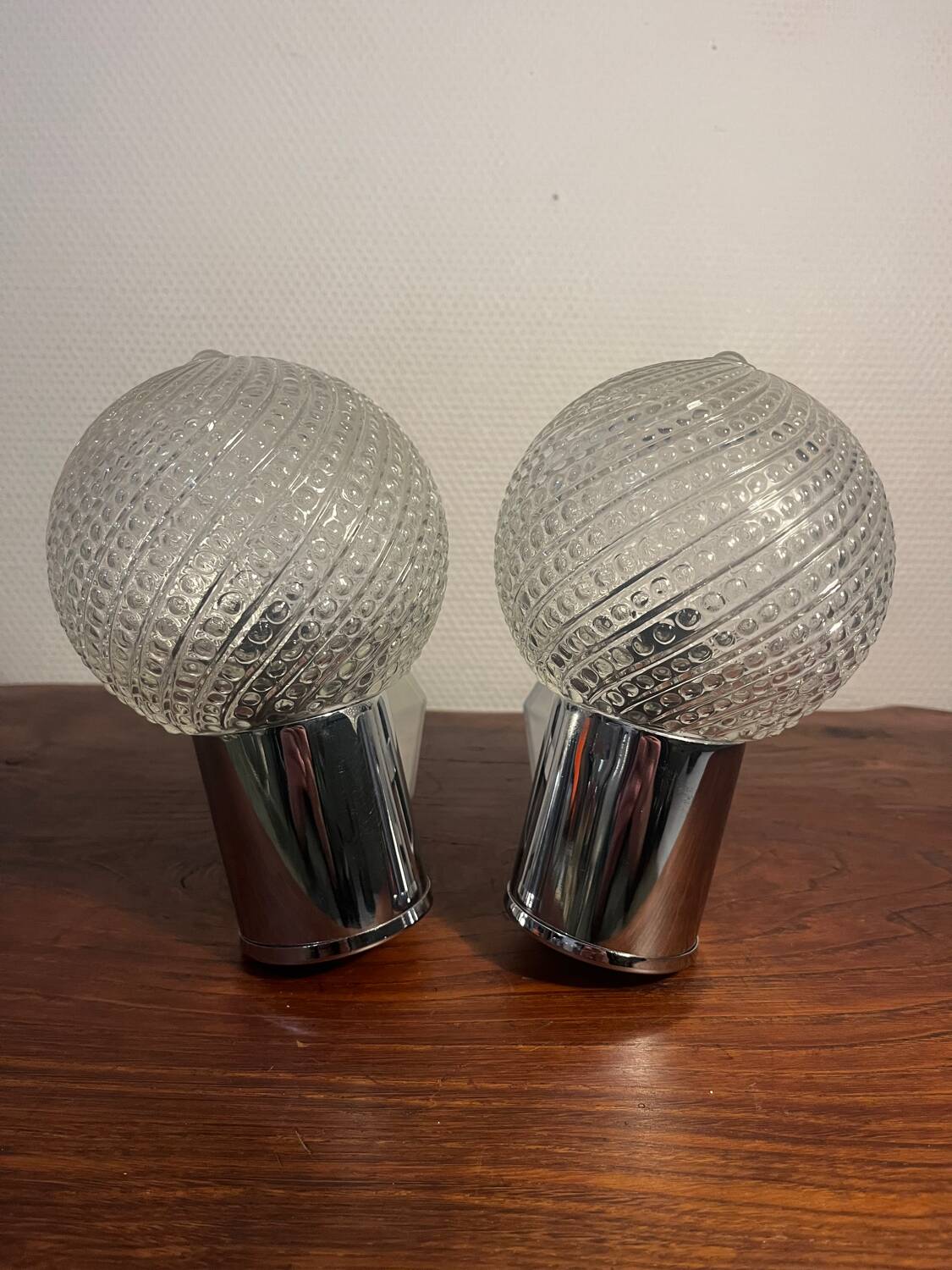Pair of Space Age wall lights