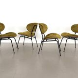 Italian Reupholstered Lounge Chairs, Set of 4pcs.