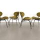 Chaises longues italiennes rembourrées, ensemble de 4 pièces.