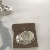 Bougeoirs en argent laqué