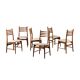 Chaises de salle à manger Georg Leowald en teck et tissu pour Wilkhahn, Allemagne, années 1960.