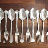 Set of 5 forks and 5 tablespoons Christofle Alfenid