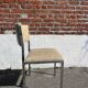 Set of 4 vintage chairs in chrome and faux leather.