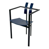 Chaise postmoderne trix bleue et noire par Karl Friedrich Förster, 1980