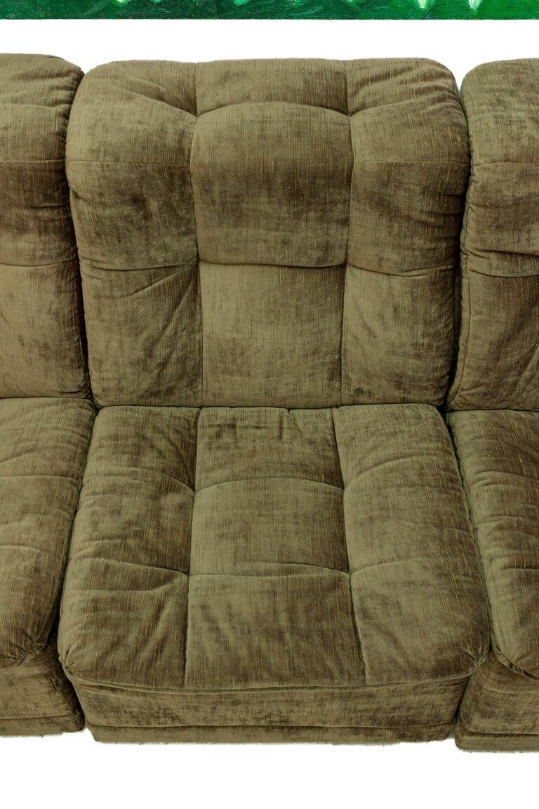 Green velvet sofa, 1960