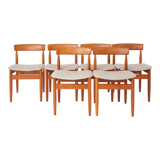 Set of 6 dining chairs in teak by Farsö Stolefabrik Denmark 1960s