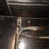Old Breton enclosed bed chest bench