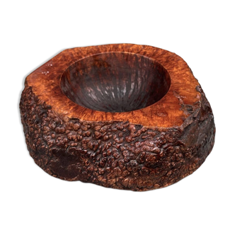 Cendrier en résine imitant le bois de thuya, 1970